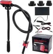 Daseeme Fuel Transfer Pump, Battery Powered Fuel Transfer Pump with Long Hose, Portable Liquid Pump for Gasoline, Diesel, Kerosene, Light Oils, Water