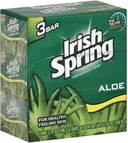 Irish Spring Deodorant Soap, Aloe, 3.75 oz (Pack of 3)