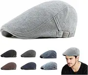[Siribelle] Barrett Men's Flat Cap Adjustable Flat Cap Vintage Beret Newsboy Peaked Cap Gatsby Ivy Irish Hat