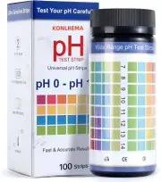 PH Test Strips 0-14, 100 Strips Universal Litmus Papers for Urine, Saliva, Wa...