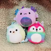 Squishmallows Clips 3.5" Bowie, Xenia & Monica ( 3pcs ) Bundle KellyToy BNWT