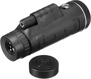 40X60 Monocular Telescope, Portable Monocular Compact with Night Vision Bak4 Prism Fmc Lens Monocular with Compass and Smartphone Adapter and Tripod for Adults Kids Birds Watching Little Surprise