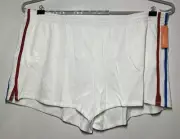 Women's Plus Size Retro Striped Lounge Pajama Shorts - Colsie White 3X (NWT)