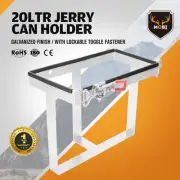 MOBI 20L Jerry Can Holder Galvanized Camper Trailer Caravan Bolt On Lockable