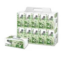 在飛比找e-Payless百利市購物中心優惠-綠荷柔韌抽取式花紋衛生紙100抽100包/箱