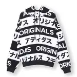 ADIDAS TYPO MONOGRAM CAPSULE 黑白 三葉草 帽T 連帽T 大學T 日文