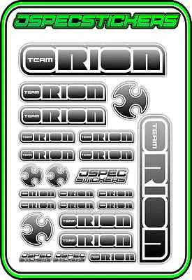 TEAM ORION RC STICKERS ESC MOTOR BRUSHLESS VORTEX CAR BUGGY JSPEC GREY BLEND W