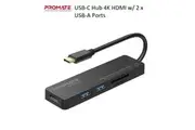 PROMATE USB-C Hub 4K HDMI w/ 2x USB-A Ports - Grey LINKHUB-C.GRY