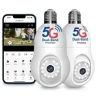 4MP Bulb Security Camera 5G& 2.4GHz, 360°2K Security Cameras Wireless Outdoor...