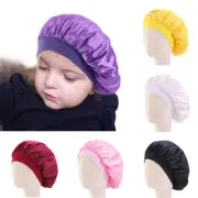 Kids Satin Bonnet Baby Bonnet Sleeping Cap Soft Silk Night Sleep Hats Colorfu