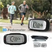 3D sensor LCD pedometer step by step distance calorie counter running