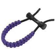 (Purple)Archery Wristing Bow Wrist Strap Braided Compound Bow Cord Rope BX