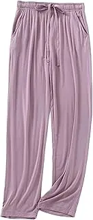 [ALaxnn] Soft Women's Modal-Cotton Pajama Pants with Pockets & Drawstring - Lounge Pants for Sleeping (Black/Blue/Pink/Gray)