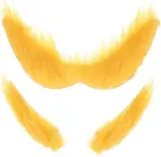 Beard and Eyebrow Mustache Wigs Halloween Cosplay Eyebrows Beard Shaper for Men Cosplay Facial Hair Carnival Beard False Nose Little Beard Wax Beard Comb Yellow Cloth