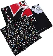 [Alasum] 3pcs Skull Bandana Cotton Scarf Outdoor Handkerchief Ghost Sports Cap