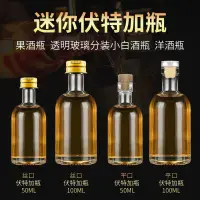 在飛比找蝦皮購物優惠-小玻璃瓶 迷你伏特加小酒瓶密封便攜透明玻璃藥酒瓶試用裝白酒瓶