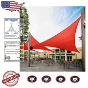 Experience Luxury with 15' Red Triangle Sun Shade Sail - Custom Sizes Available
