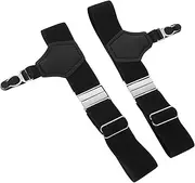 [Healeved] Adjustable Sock Garters Men's Black Suspenders Fashionable and Functional