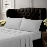 King Bed Sheet Set, Crisp and Smooth Egyptian Cotton Percale Solid Sheets and...