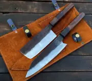 Chef Knife Custom Handmade 12c27 Sandvik Steel Kitchen Knife Set Of 2 KPro