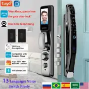 Alexa VoiceControl Tuya APP Face Recognition Smart Door Lock Digital With Camera