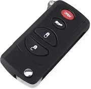 FLJKCT Car Key Shell 4 Buttons Remote Folding Key Flip Shell Case Uncut Blank,for Chrysler,for Dodge Intrepid Stratus 2003-2004