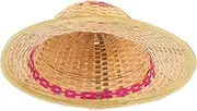 WEKAMOS Bamboo Safety Hat Straw Sun Protection for Outdoor Construction Farming