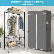 Heavy Duty Clothing Garment Rack Rolling Clothes Organizer DIY Portable Wardrobe