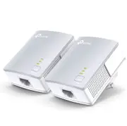 TP-Link TL-PA4010KIT AV600 Powerline Ethernet Adapter Starter Kit 600Mbps HomePlug AV 1xLAN Port 300m Range Plug & Play Mini Size