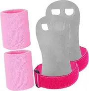 Kisangel Palm Wrist Straps for Gym Non-Slip Lifting Grips Belt Hand Grip Strengthener Liners Brace Basketball Wristband Wrist Wraps for Weightlifting Gymnastics Board Leather