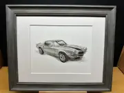 Drawing of a 1970 Chevrolet Camaro Z28 Car #1 Graphite Pencil Art Sketch Picture