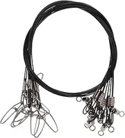 Strongest Bite Resistance 10pcs 50cm Fishing Wire Leaders High-Carbon Steel Saltwater Freshwater Leaders Anti-bite Line