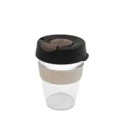 KeepCup Original Clear 340ml Tritan Cup w/ Black Lid/Brown Plug