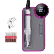 Beakey Electric Nail Grinding Set Professional Nail File Kit for Nail Artists DIY-Silver