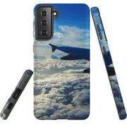 For Samsung Galaxy S21 FE Case Armour Cover, Sky Clouds From Plane