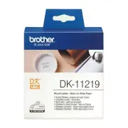 Brother DK11219 White Round Label For QL570 QL1110NWB QL1100 QL1060N QL650TD