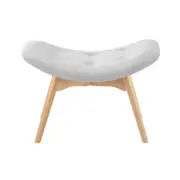 Featherstone Contour Replica Fabric Ottoman Foot Stool - Grey - Grey