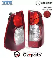 Set / Pair LH+RH Tail Light Lamp (Tinted) For Isuzu DMAX RA LX DX Ute 06~12 (for: Isuzu)