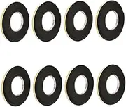 Uonlytech 8 Rolls Seal Soundproof Foam Black Vibration Sponge Tape Window Acoustic Shockproof Stripping Adhesive Plaster