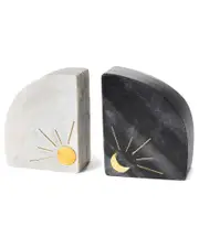 Matr Boomie Indukala Sun & Moon Marble Bookends