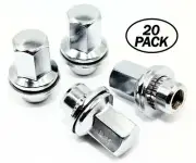 20 12x1.5 Chrome 1.65" Mag Washer Lug Nuts for Jaguar Factory Wheels C2C35294010 (for: Jaguar)