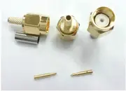 50pcs copper SMA male plug crimp plug for RG174 RG316 LMR100 cables RF connector