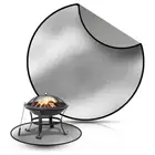 36 Inch Round Fire Pit Mat Fireproof Grill Pad for Outdoor Fire Pit Mat BBQ Mat