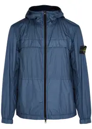 Stone Island Crinkle Reps Hooded Shell Jacket - Blue - M M