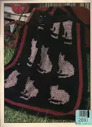 Cat afghan crochet patterns kitten feline 10 designs Afghan Purr-fection
