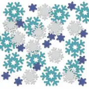 Snowflake Deluxe Sparkle Confetti 1/2 oz bag. Snow Decor Winter Party Decoration