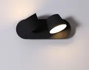 Bask LED Interior 1 and 2 Light Wall Light - Black