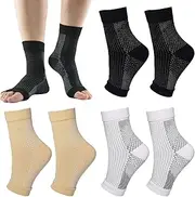 EnixwH 3 Pairs of Orthopaedic Compression Socks for Women and Men, Plantar Fasciitis Socks, Compression Socks Against Heel Spurs and Plantar Fasciitis, and Neuropathy Ankle Brace, for Swelling, Black