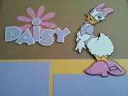 Daisy Duck Scrapbook Layout Disney 2 Page 12"x12" Disneyland Shadow Box Art Gift