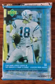 2000 Upper Deck Football 10 Card Hobby Pack - Brady RC? - See Checklist